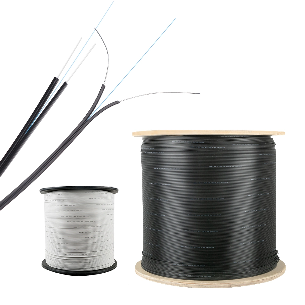 FTTH Fiber Drop Cable 1 2 Core Outdoor Indoor Fiber Optic Cable