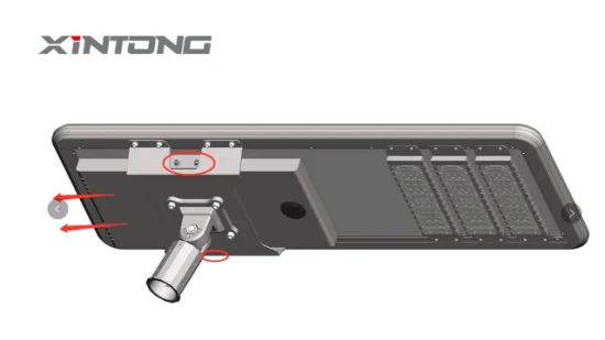 IP67 80 W wasserdichte, energiesparende ODM-All-in-One-Straßenlaterne mit integriertem Solarstrom und Batterie